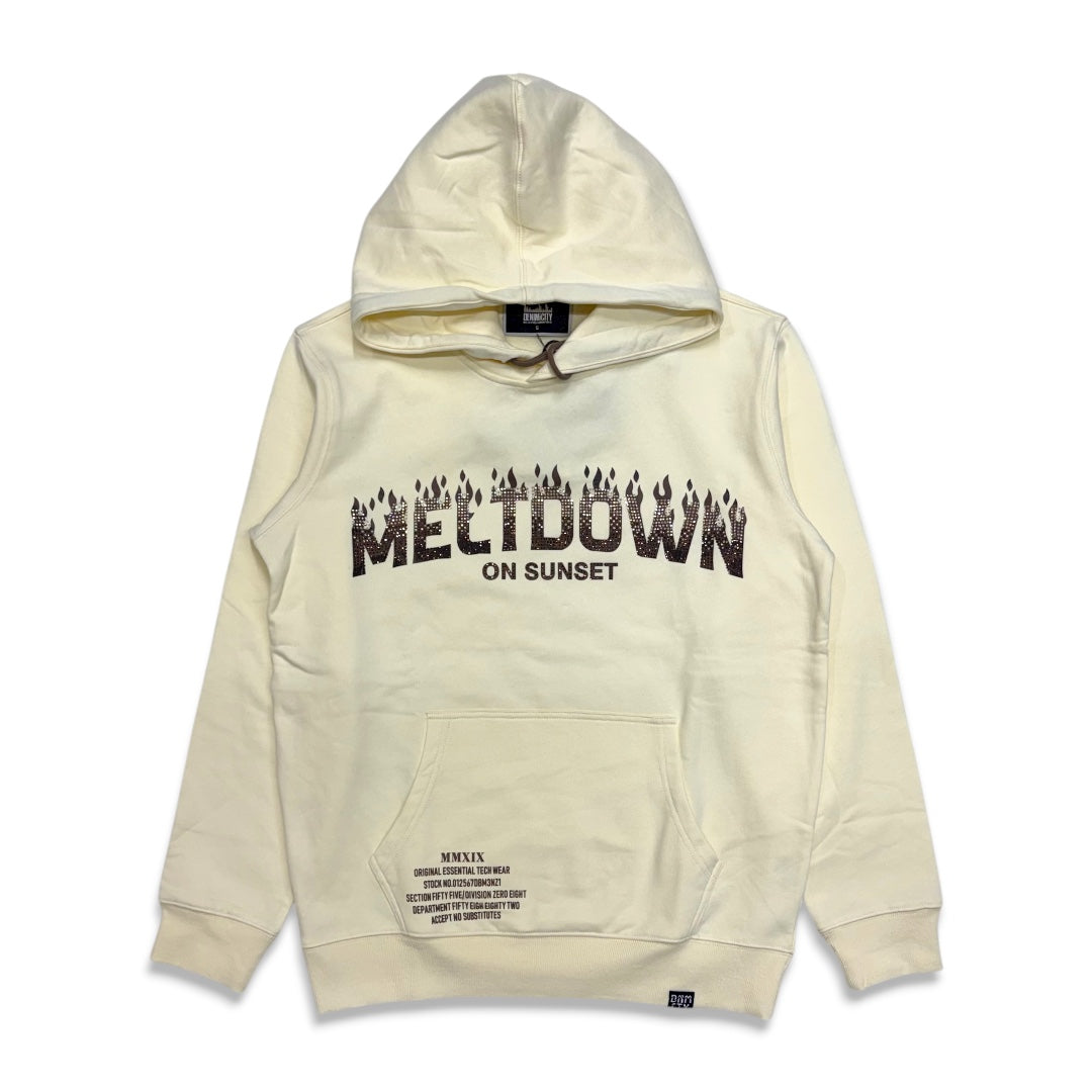 Denimicity Melt Down On Sunset Stone Hoodie Beige