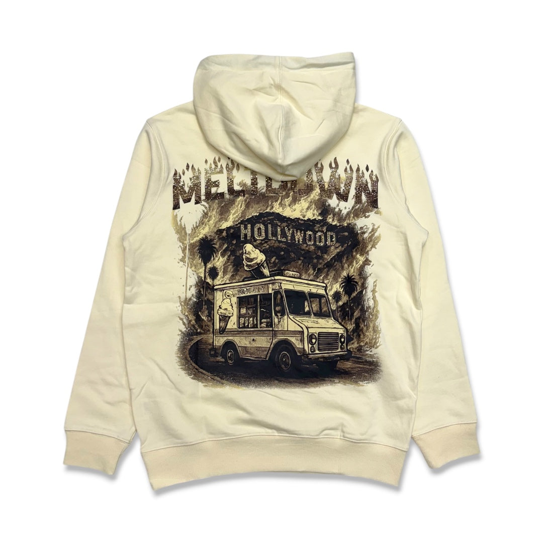 Denimicity Melt Down On Sunset Stone Hoodie Beige