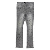 Vicious Denim Men's Stacked Embellished Jeans - Light Grey