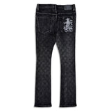 Vicious Denim Men's Stacked Embellished Jeans - Black Wash