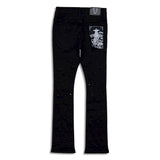 Vicious Denim Men's Stacked embellished jean - Jet Black