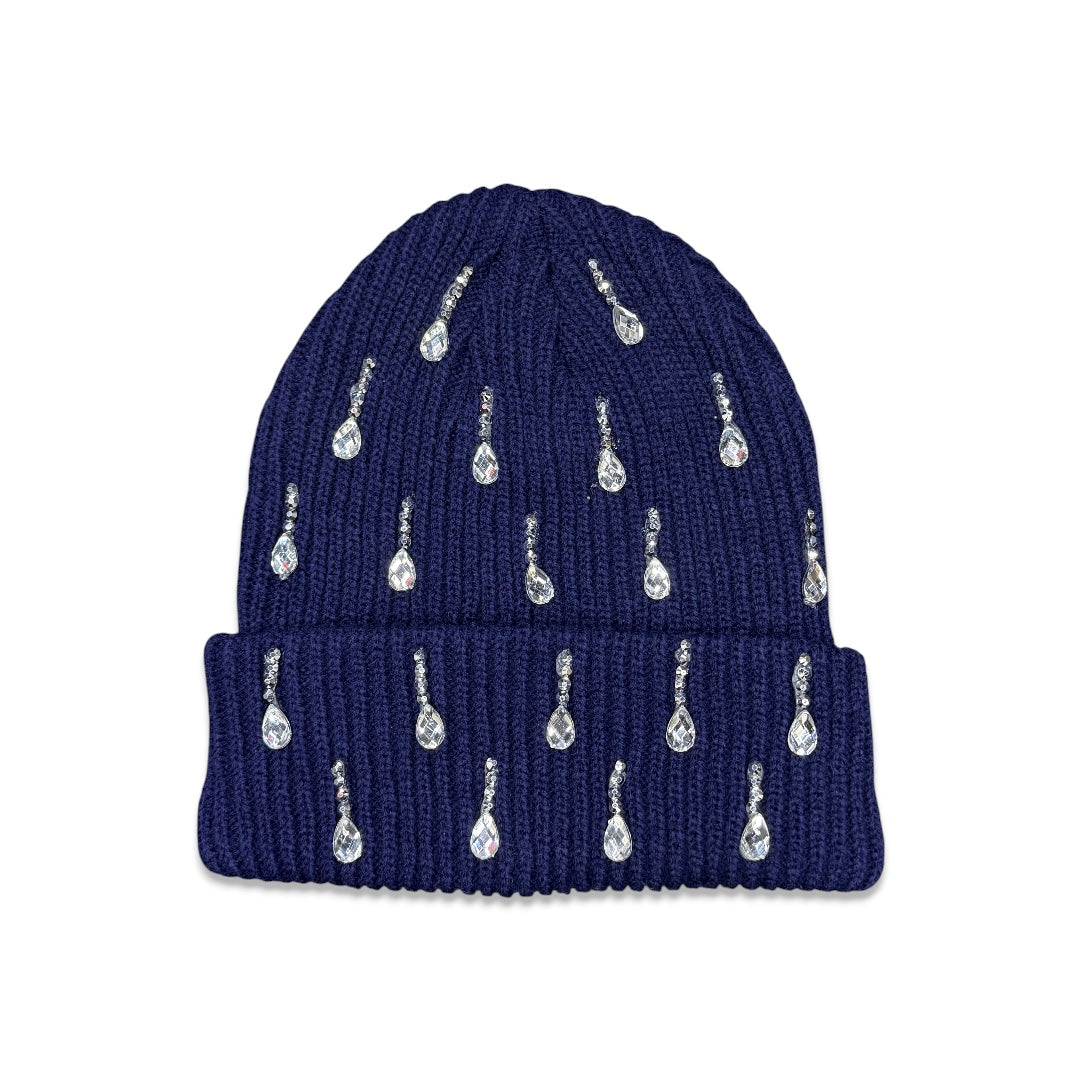 Tear drop Crystal Beanie