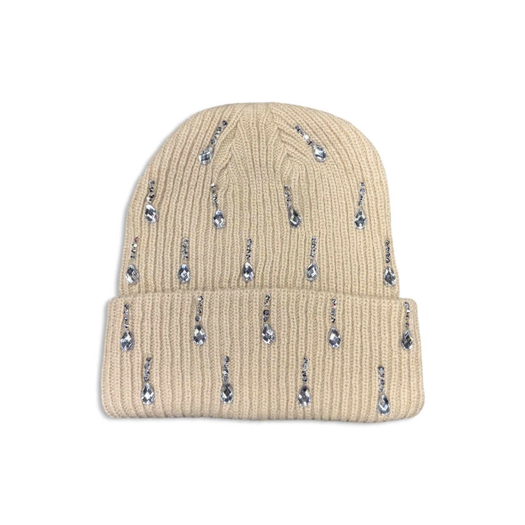 Tear drop Crystal Beanie