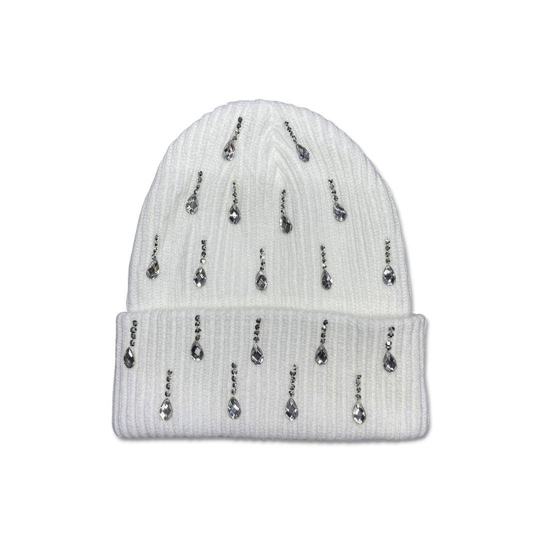 Tear drop Crystal Beanie