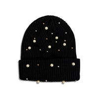 Mixed Faux Pearls Beanie