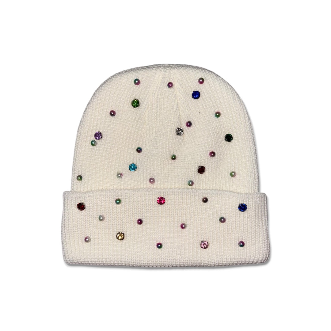 Rhinestone Pearls Multicolor Beanies