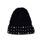 White Faux Pearl Beanies