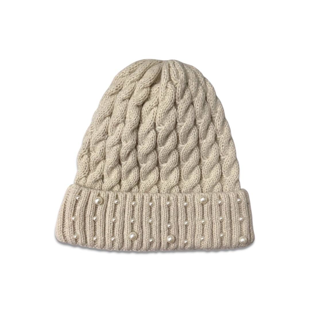 White Faux Pearl Beanies
