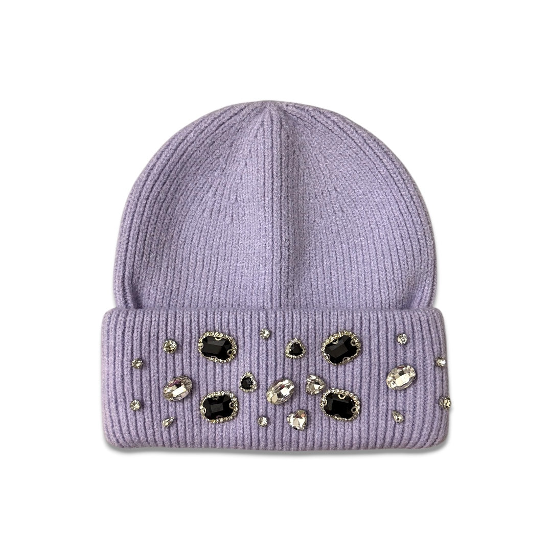 Sliver/Black Crystal Beanies