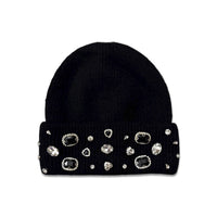 Sliver/Black Crystal Beanies