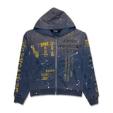 Vtilted Memories Zip up Hoodie Dirty Blue