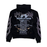 Vtilted Death Proof Zip up Hoodie Washed Black