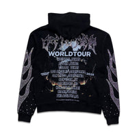 Vtilted Death Proof Zip up Hoodie Washed Black