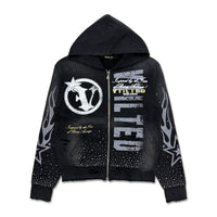 Vtilted Apex Zip Up Hoodie Vintage Black