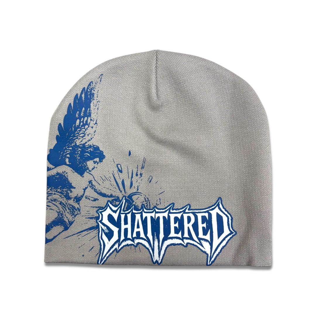 Shattered Hearts Catchin Feelings Beanie Grey Blue