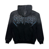 Shattered Hearts Anxiety Hoodie Black Blue