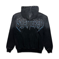Shattered Hearts Anxiety Hoodie Black Blue
