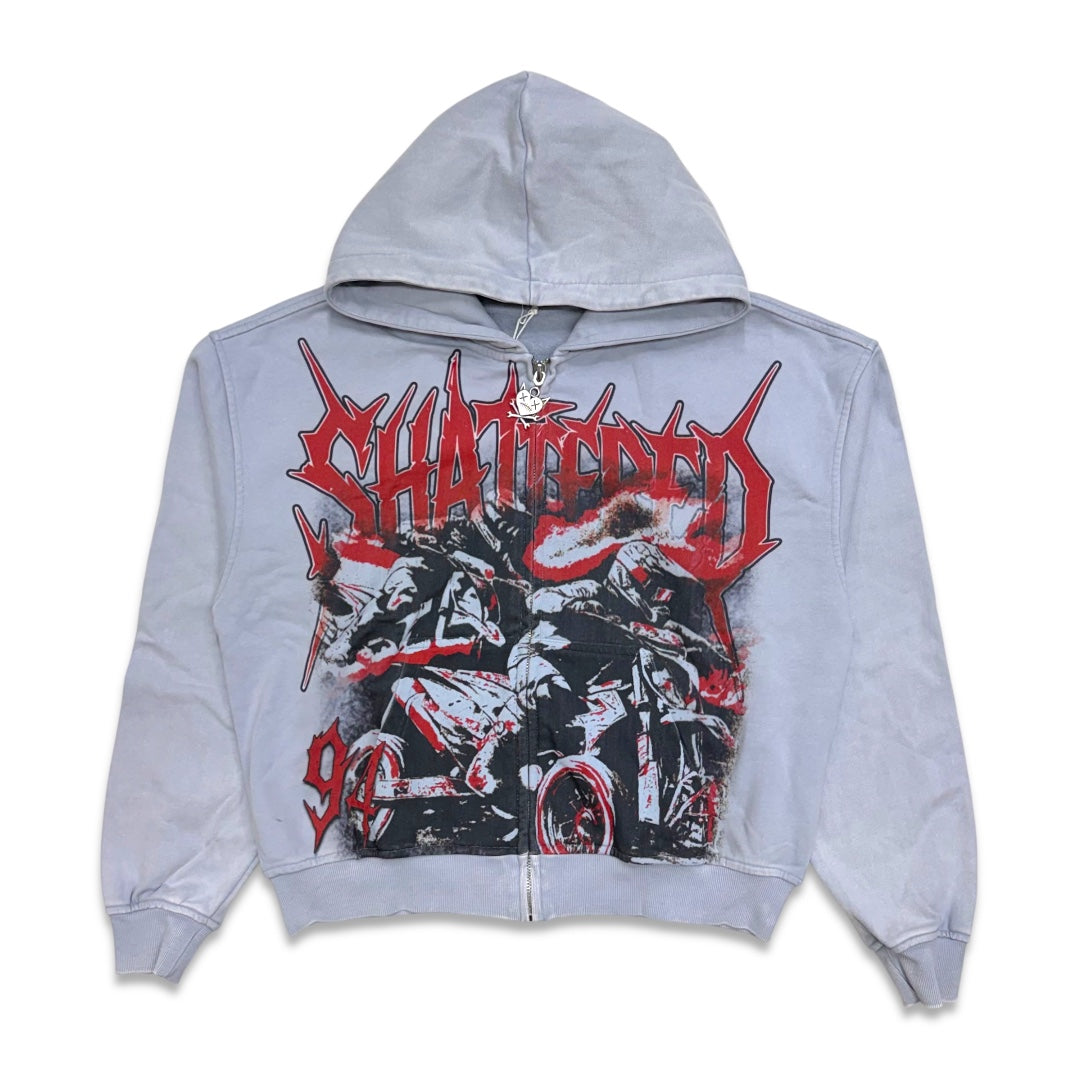 Shattered Hearts Sports Club 94 Hoodie Grey