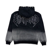 Shattered Hearts Work Jacket Studded Hoodie Black