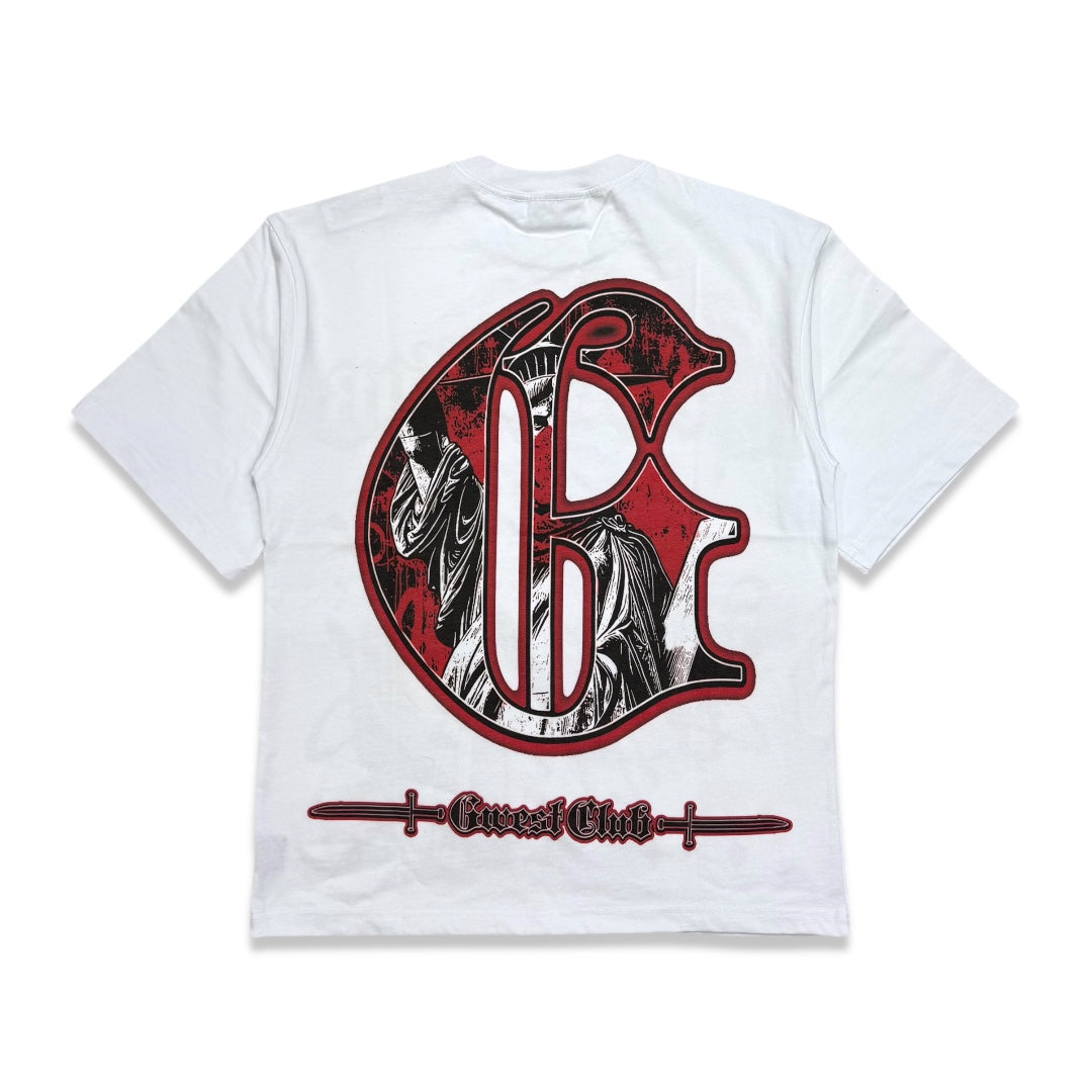 G West Club Liberty Peace Tee White/Red