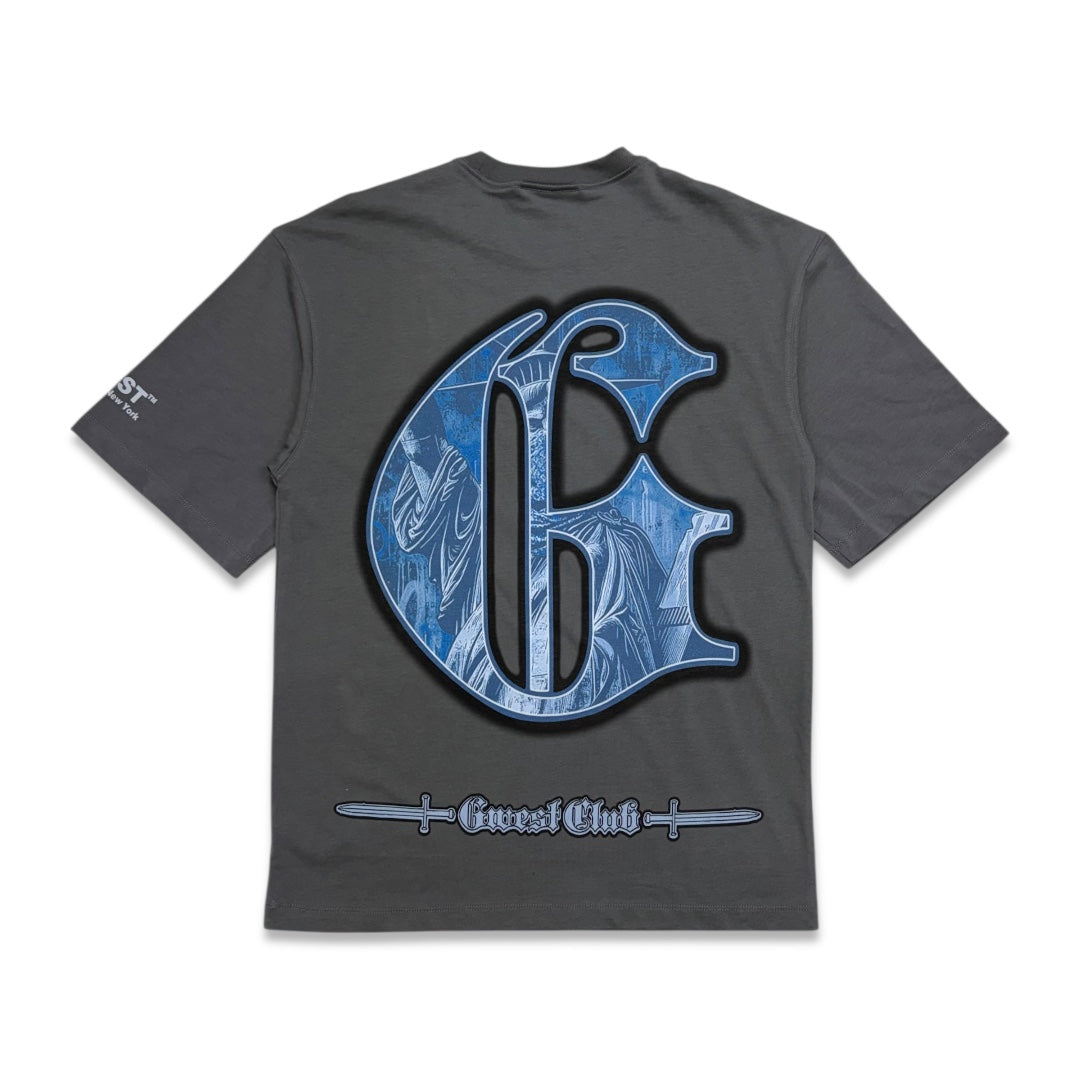 G West Club Liberty Peace Tee Grey/Blue