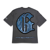 G West Club Liberty Peace Rhinestone Tee Grey/Blue