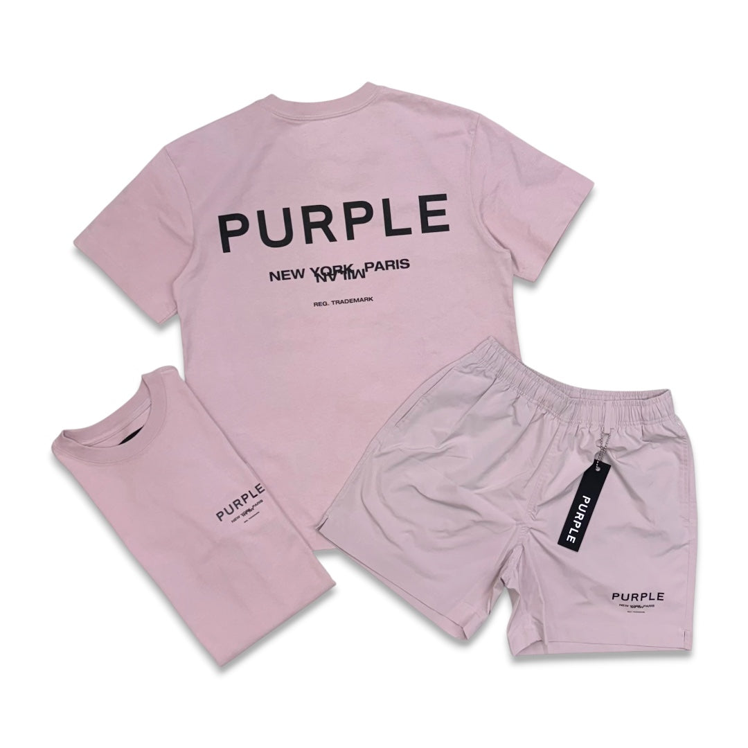 Purple Brand Men's Cities Short Set Pink