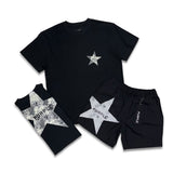 Purple Brand Men's Star Word Mark Short Set Black