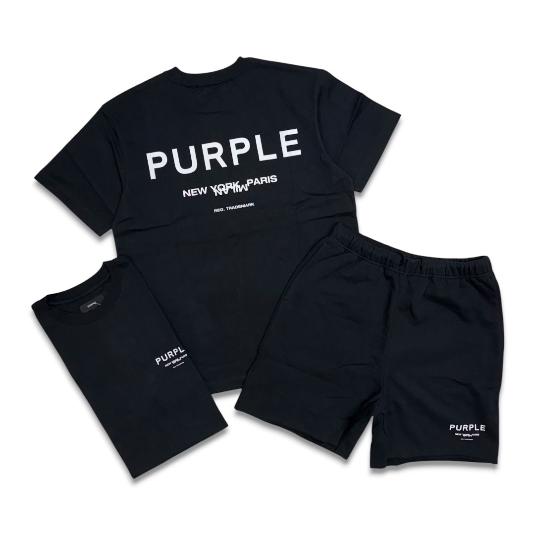 Purple brand Men's Cities Short Set Black