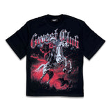 G West Rider Of Flames Rhinestone Tee Black/Red