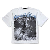 G West Rider Of Flames Rhinestone Tee White/Grey/Blue