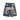 Vicious Denim All Over Artwork Patch Shorts Dark Indigo