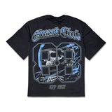 G West Men's Dead Zone Cruiser Rhinestone Tee Black/Carolina blue