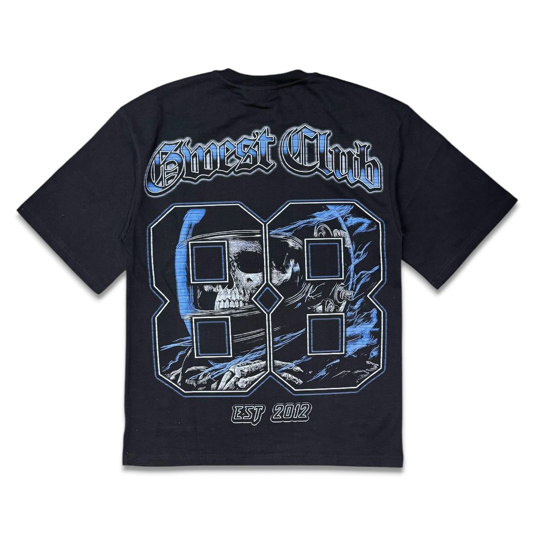 G West Men's Dead Zone Cruiser Tee Black/Carolina blue