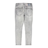 Denimicity Men's Cut Patched Splatter Paint Jeans Grey/Pink