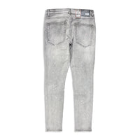 Denimicity Men's Cut Patched Splatter Paint Jeans Grey/Pink