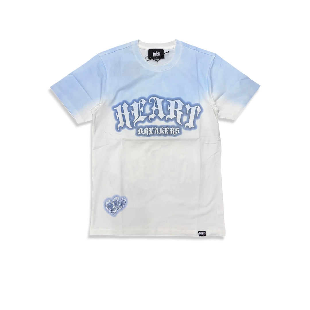 Denimicity Men's Heart Breaker Tee White/Baby Blue