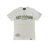 Denimicity Men's Meltdown On Sunset Rhinestone Tee Beige/Olive