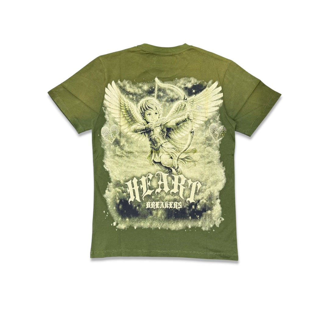 Denimicity Men's Heart Breaker Tee Olive/Beige
