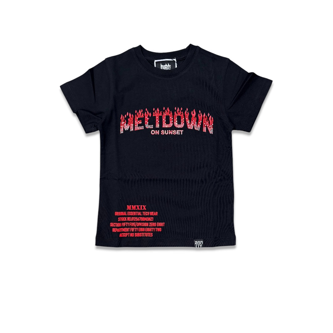 Denimicity kids Melt Down On Sunset Tee Black/Red
