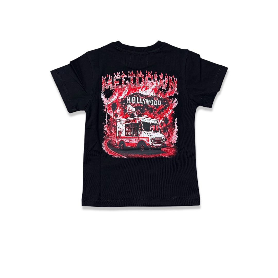 Denimicity kids Melt Down On Sunset Tee Black/Red