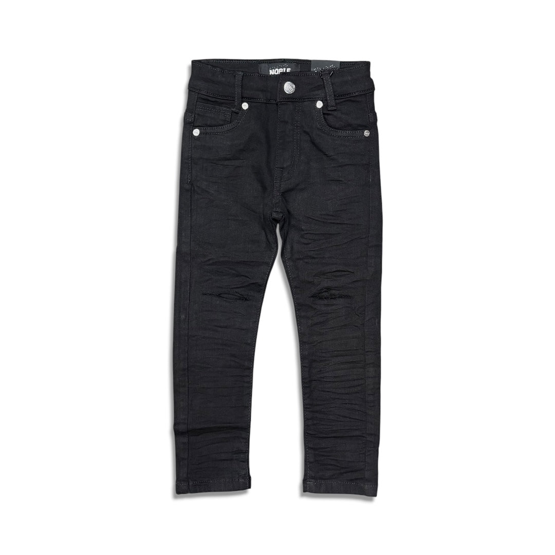 Noble Essential Kids Wide Cut Patched Jeans Black