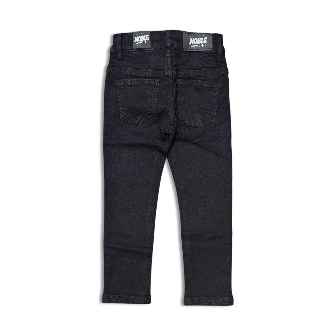 Noble Essential Kids Cut Patched Jeans Black