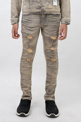 Premium Disaster Kids Denim Jeans Vintage Grey -047