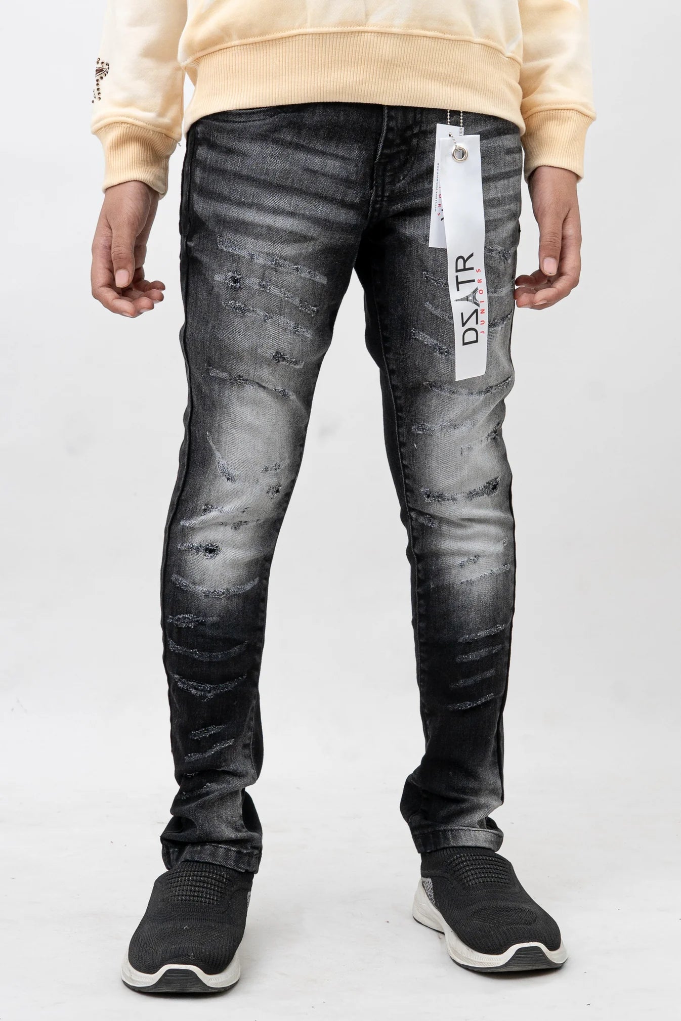 Premium Disaster Kids Denim Jeans Black Grate -048