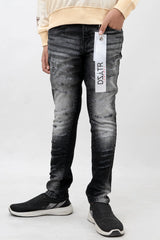 Premium Disaster Kids Denim Jeans Black Grate -048