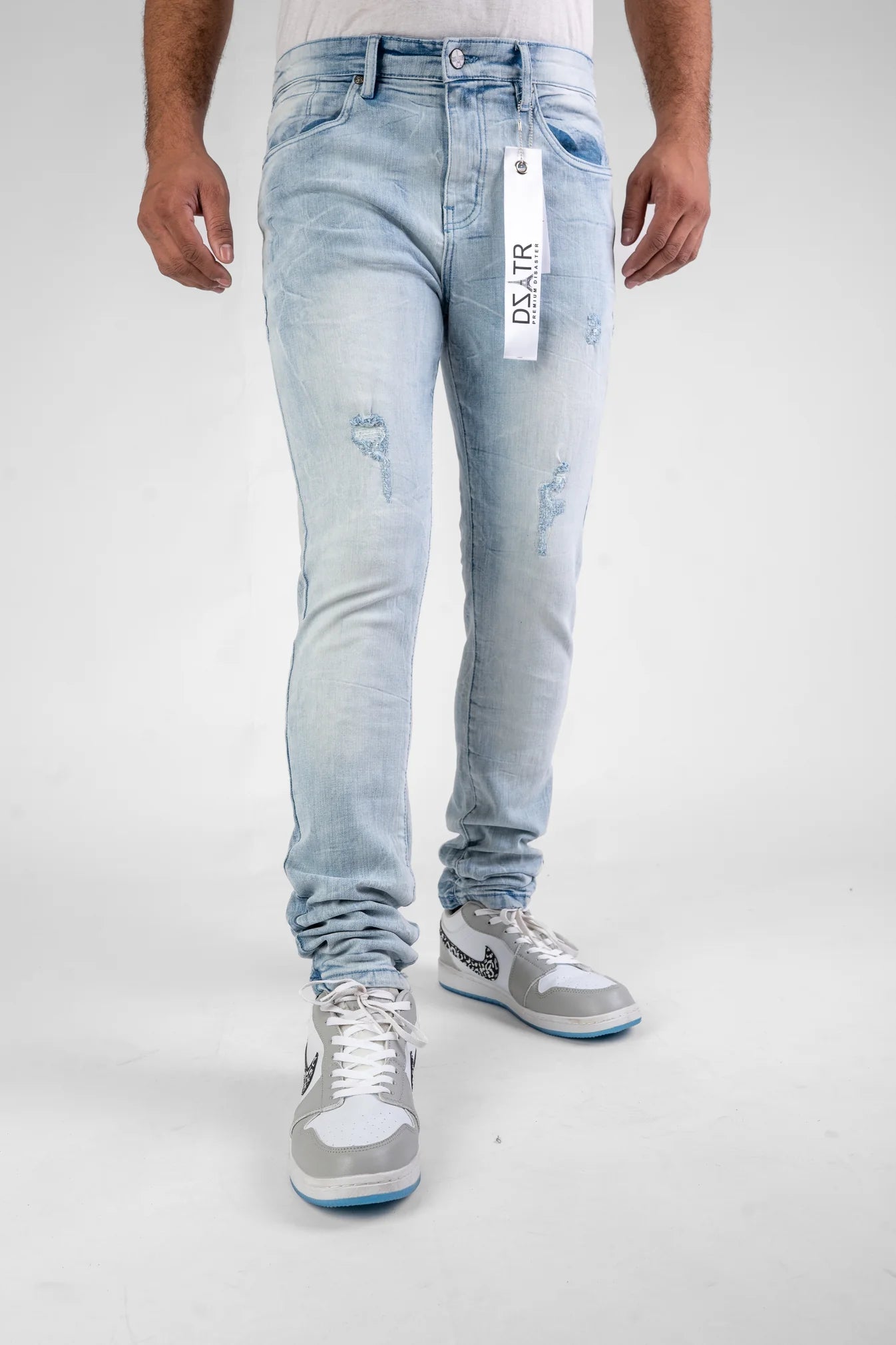 Premium Disaster Men's Classic Ultra Stretch Denim Jean Ice Blue