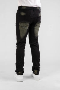 Premium Disaster Men's Classic Ultra Stretch Denim Jeans Black