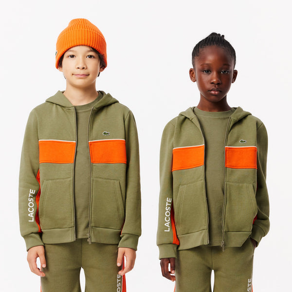 Lacoste kids khaki green/ orange jogging set