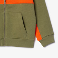 Lacoste kids khaki green/ orange jogging set